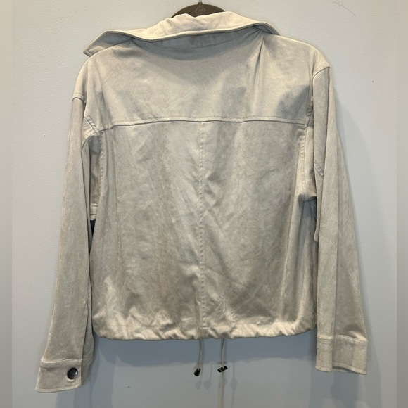 Max Studio Oyster Color Faux Suede Jacket - Picture 5 of 5
